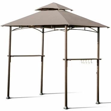 8' x 5' Outdoor Barbecue Grill Gazebo Canopy Tent BBQ Shelter 
